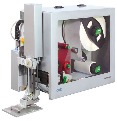 Máquina de impressão-aplicação de etiquetas de 2 cores - Hermes C - cab Produkttechnik GmbH & Co KG - de transferência térmica / para papel / para plásticos