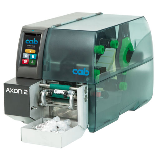 Rotuladora semiautomática - AXON 2 - cab Produkttechnik GmbH & Co KG - para frasco / wrap-around / para a indústria farmacêutica