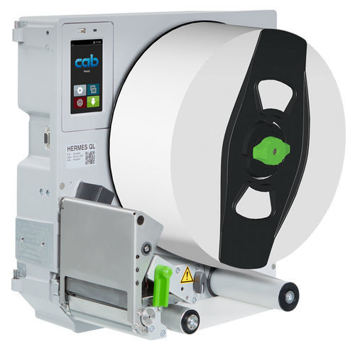 Máquina de impressão-aplicação de etiquetas térmica direta - HERMES QL series - cab Produkttechnik GmbH & Co KG - para etiquetas / monocromática / com controles de tela sensível ao toque
