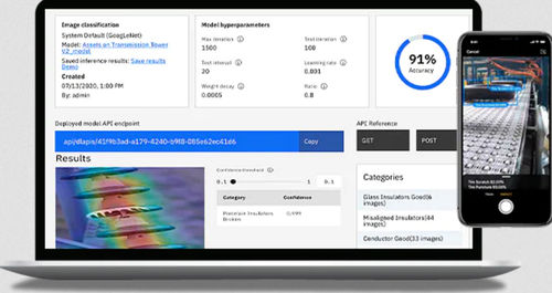 Aplicação móvel de inspeção visual - Maximo Visual Inspection  - IBM - iOS / em nuvem