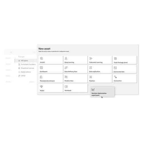 Software de gestão - Watson Studio - IBM - de interface / de monitoramento / de modelagem