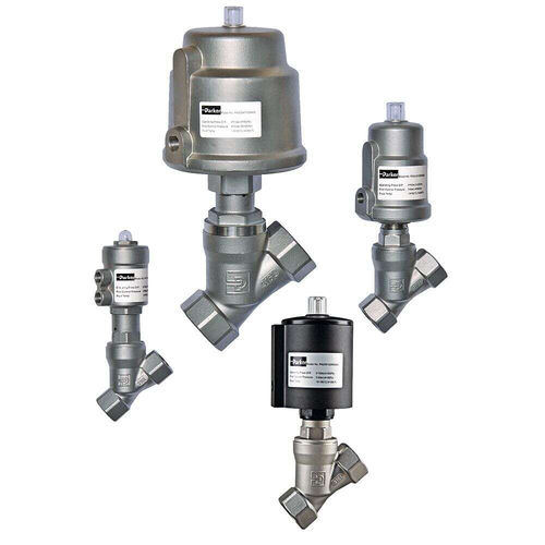 Válvula de assento angular - Parker Fluid Control Division - Europe - de pistão / com acionamento pneumático / de bloqueio