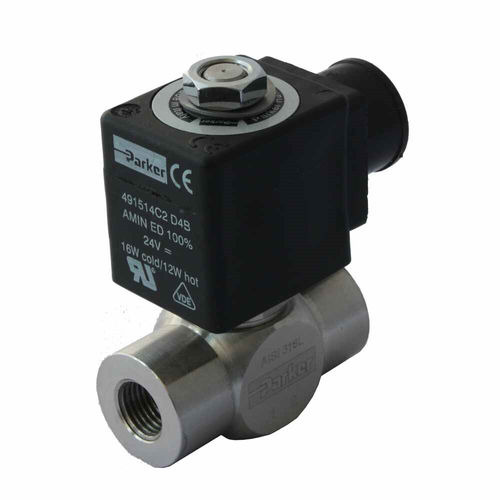 Válvula solenoide de ação direta - Parker Fluid Control Division - Europe - de 2 vias / NO / para gás