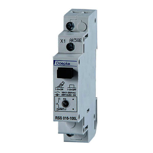 Interruptor basculante - 16 A | RSS 016-200L - Doepke Schaltgeräte GmbH - unipolar / IP40 / em trilho DIN