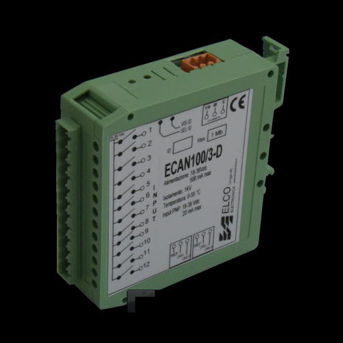 Módulo E/S analógico - ECAN 100/3 - ELCO Elettronica di A. Ligabue e C. snc - barramento CAN / com 12 E / de temperatura