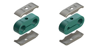 Abraçadeira para tubo de parafuso - O Twin - FKB GmbH - em polipropileno