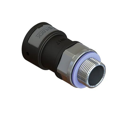 Conexão para produtos químicos - ASPA-PGM-S - FRÄNKISCHE Industrial Pipes GmbH & Co. KG - de roscar / em Poliamida 6 / metálica