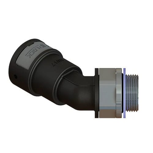 Conexão pneumática - AAPA-MML-S - FRÄNKISCHE Industrial Pipes GmbH & Co. KG - de roscar / cotovelo de 45° / em Poliamida 6