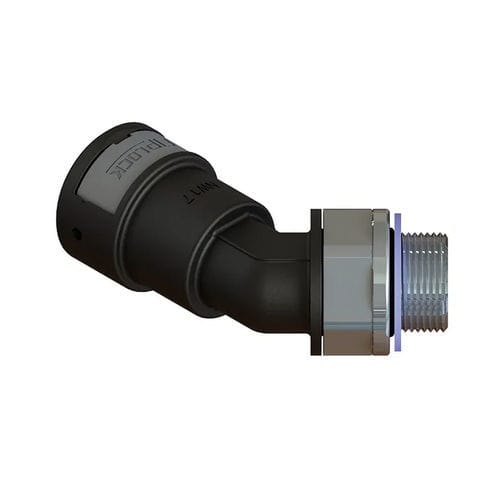 Conexão pneumática - AAPA-PGM-S - FRÄNKISCHE Industrial Pipes GmbH & Co. KG - de roscar / cotovelo de 45° / em Poliamida 6