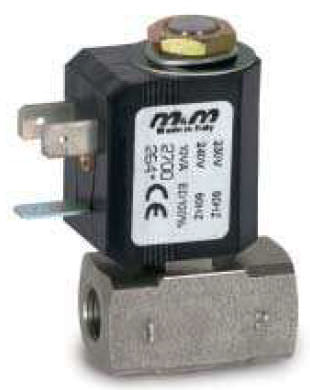 Válvula solenoide de ação direta - B298 - M & M INTERNATIONAL - de 2 vias / NF / para ar