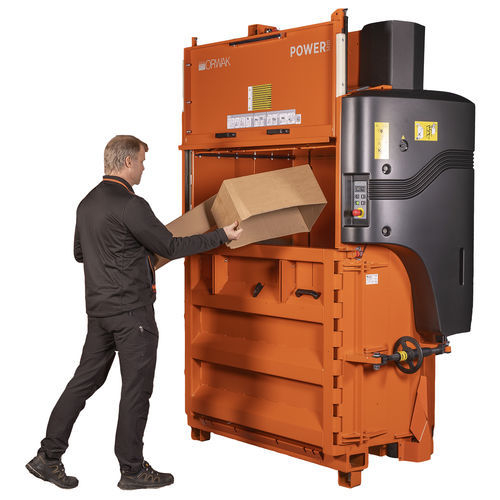 Prensa enfardadeira para papelão - POWER 3420 - Orwak AB - para plástico / vertical / com abertura frontal