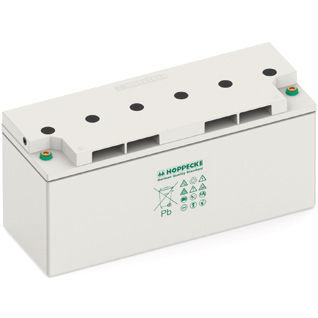 Bateria de regulação por válvula - power.com SA series - HOPPECKE - monobloco / plana / para inversor