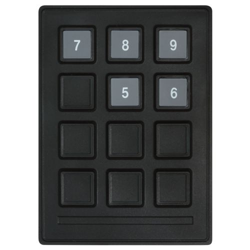 Teclado numérico 12 teclas - 7012020 - Storm Interface - embutido / em borracha de silicone