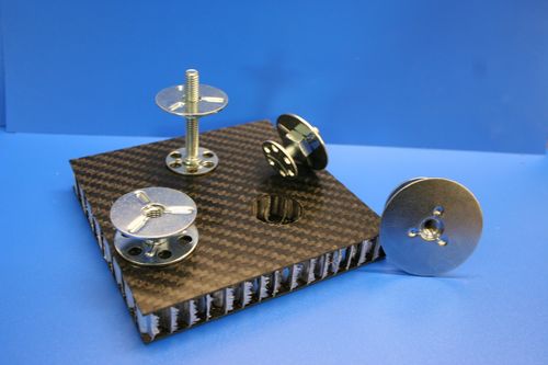 Inserto com rosca - M4 - M12, 6 - 40mm - bigHead Bonding Fasteners - em aço inoxidável / de espessura reduzida / para painel sanduíche