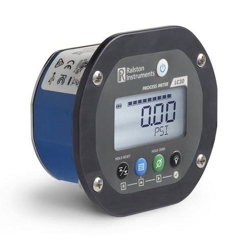 Manômetro com display LCD - LC30 - Ralston - para montagem traseira / para montagem em painel / NPT 1/4