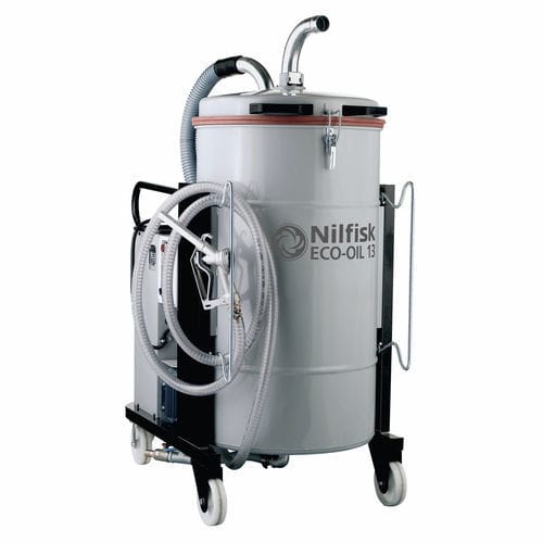 Aspirador industrial - ECO-OIL 13 - Nilfisk - para matérias úmidas / de óleo e cavacos / elétrico