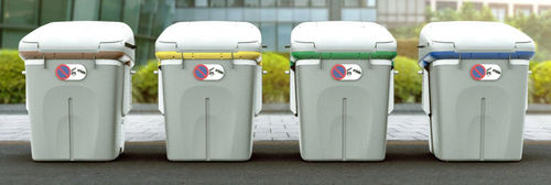 Contêiner de lixo em material plástico - ICON - Dennis Eagle - inteligente / para resíduos urbanos / com fecho / trava