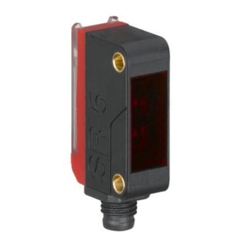 Sensor fotoelétrico tipo barreira - LS5B/X-M8.3 - Leuze - retangular / luz vermelha / LED