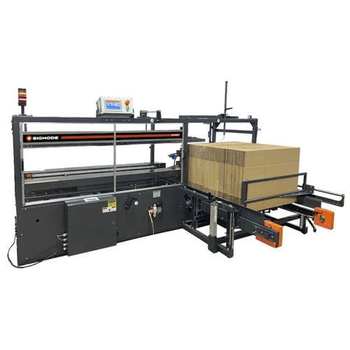 Formadora de caixas automática - CF-50T - SIGNODE - fita adesiva / fechamento das abas inferiores / de alta produção