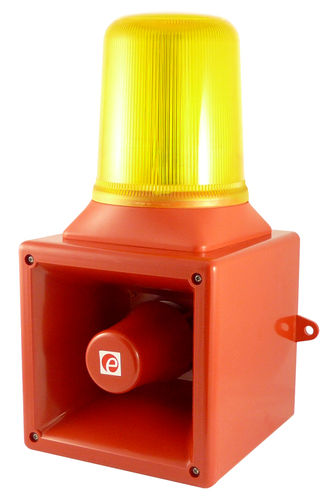 Sinalizador sonoro para alarme com luz LED - AB105 / AB112N / AB121 - E2S Warning Signals - com luz de sinalização / IP65