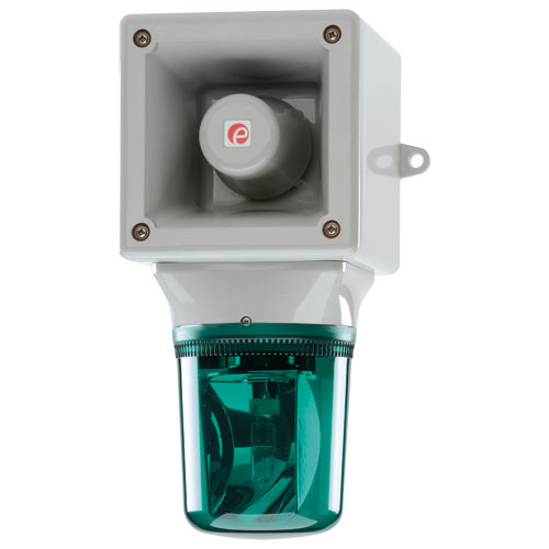Sinalizador sonoro para alarme com luz giratória - HAB105RTH - E2S Warning Signals - com luz de sinalização