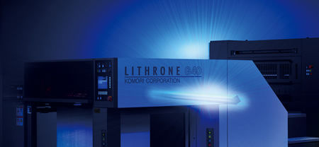 Sistema de polimerização por UV - H-UV - Komori - em linha / de áreas
