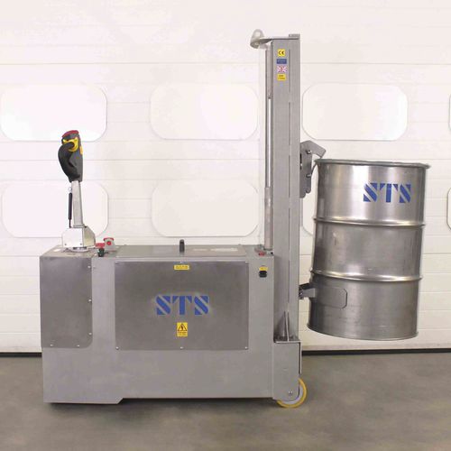 Elevador de tambor elétrico - DPC01-R500-SS - STS - Bespoke Handling Equipment - a bateria / contrabalançado / com garra