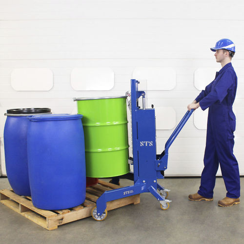 Elevador de tambor manual - DTP05-R500 - STS - Bespoke Handling Equipment - hidráulico / com manivela / com gancho