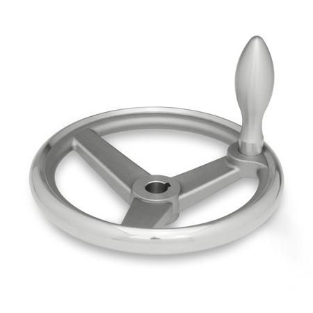 Volante de raios - GN 950.6 - Otto Ganter GmbH & Co. KG - de manobra / em aço inoxidável