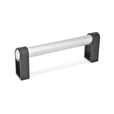 Puxador tubular - GN 335 - Otto Ganter GmbH & Co. KG - em alumínio / oval / ergonômico