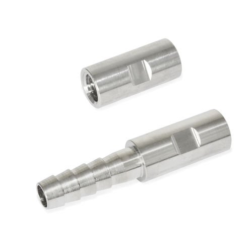 Adaptador fêmea - GN 480.7 - Otto Ganter GmbH & Co. KG - macho-canelado / de mangueira / em aço inoxidável