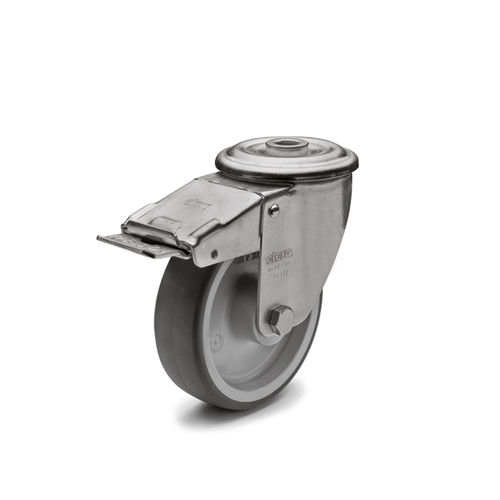 Rodízio fixo - GN 22872 - Otto Ganter GmbH & Co. KG - com placa de fixação / para cargas médias / em elastômero