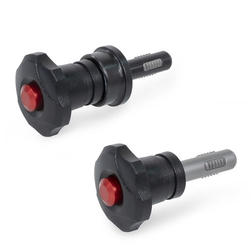 Manípulo com rosca - GN 6336.9 - Otto Ganter GmbH & Co. KG - tipo estrela / em poliamida / em aço inoxidável