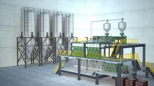 Linha de produção de fibras bicomponentes - POY-40TPD - BORETECH - automática / flexível