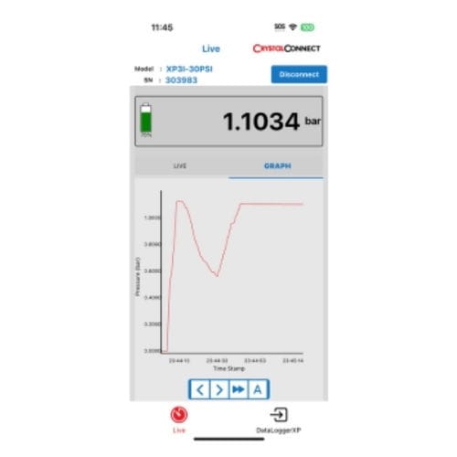 Aplicação móvel de calibração - CrystalConect  - Ametek Calibration - aparelho de medição / em tempo real / Android