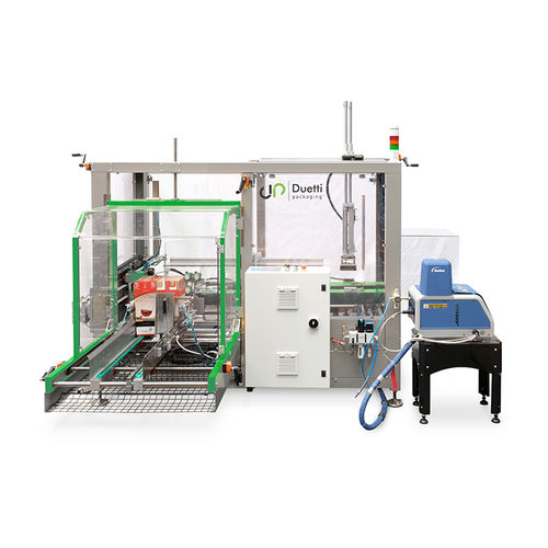 Máquina formadora de bandejas automática - DUETTI PACKAGING SRL - com cola quente hot-melt / para caixas de papelão