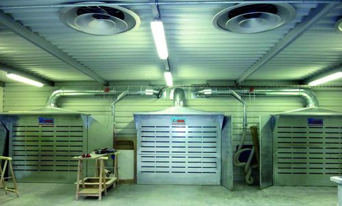 Sistema de aspiração de poeira - ZINCOWALL series - CORAL - industrial / centralizado