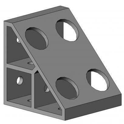 Suporte angular para perfis de alumínio - 4020 A 7480 EL 01 / 4020 A 8490 EL 01 - TecEnMa GmbH - de alumínio / 90°