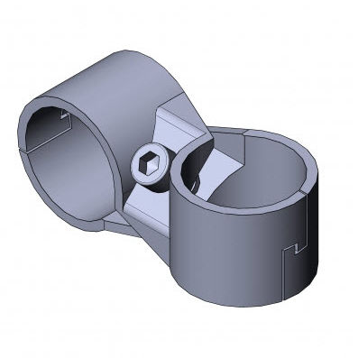 Conector para tubos redondos - 5025 S 001 SW 01 - TecEnMa GmbH - cruzeta / em aço