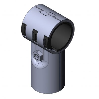 Conector para tubos redondos - 5013 S 001 SW 01 - TecEnMa GmbH - em T / em material plástico / em zinco