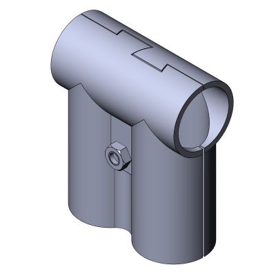 Conector para tubos redondos - 5014 S 001 SW 01 - TecEnMa GmbH - em T / em zinco / para fixação intermédia
