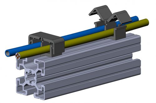 Base para abraçadeira de encaixe rápido - 6334 K 02 SW 01 series - TecEnMa GmbH - em poliamida
