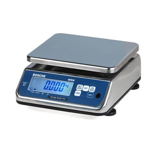 Balança com plataforma - WSN series - Bosche GmbH & Co. KG - com display LCD / em aço inoxidável / IP68