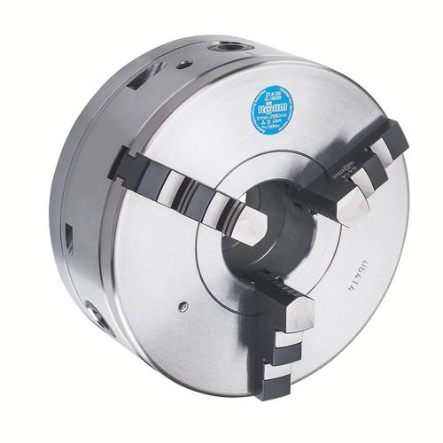 Placa de torno de fixação manual - ZS Hi-Tru - RÖHM GmbH - com 3 castanhas / com centro furado / para usinagem