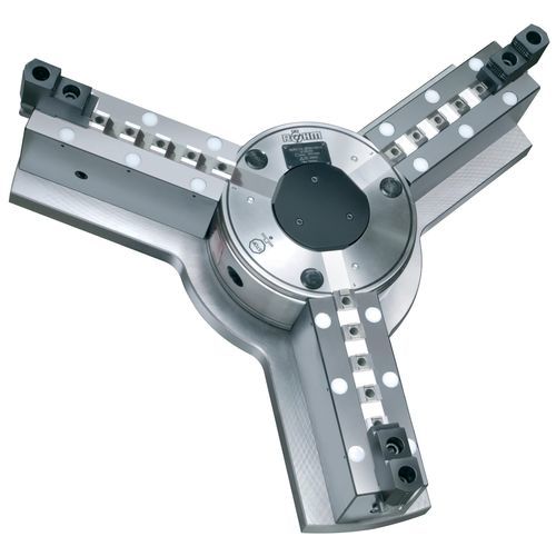 Placa de torno de fixação manual -  DURO TA XT  - RÖHM GmbH - com 3 castanhas / com centro fechado / para usinagem