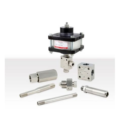 Válvula de agulha - Maximator GmbH - pneumática / em aço inoxidável / compacta