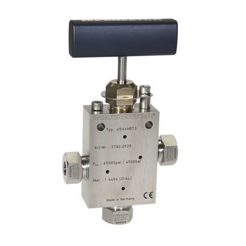 Válvula manual - 65V series - Maximator GmbH - de regulação / para gás / em aço inoxidável