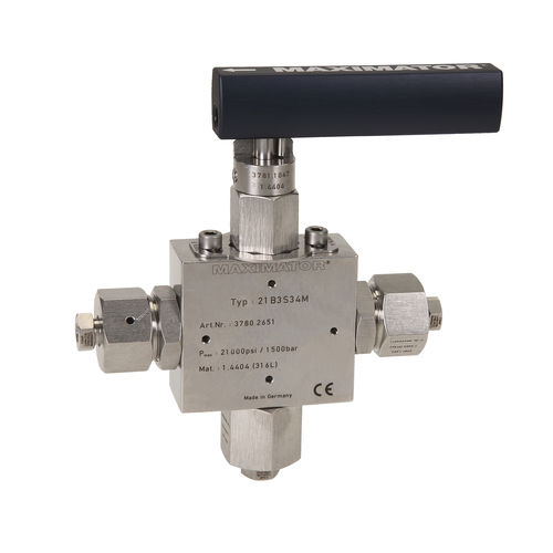 Válvula de esfera - 15B series  - Maximator GmbH - manual / para gás / em aço inoxidável