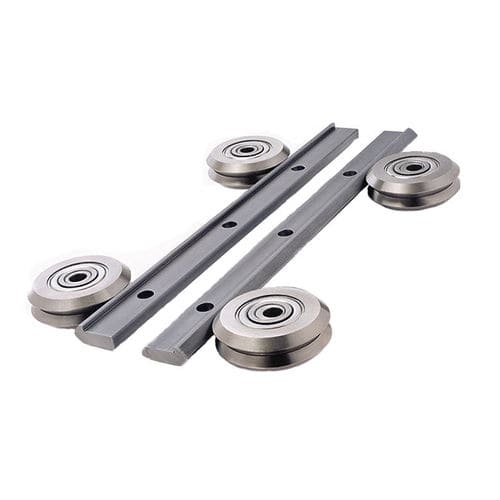 Guia linear de rolos - DUALVEE® - HepcoMotion - com patim / ajustável / para altas temperaturas