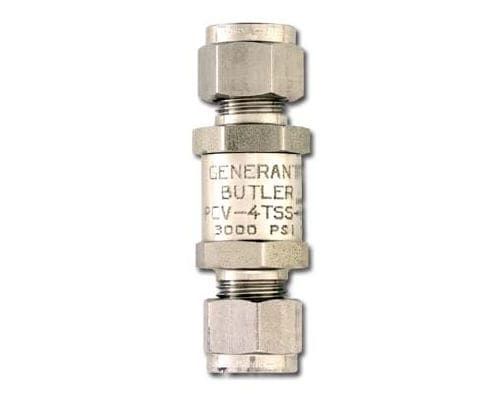 Válvula de retenção tipo poppet - PCV series - Generant - para gás / em linha / compacta